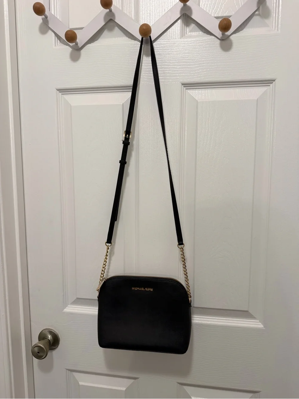 Michael Kors Cindy crossbody handbag black leather